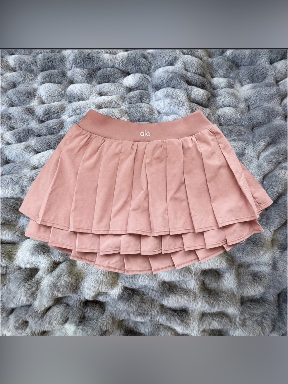 Alo Yoga Pink Pleated Tennis Skirt